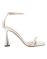 Aquazzura Hot Sandale 95 Silver