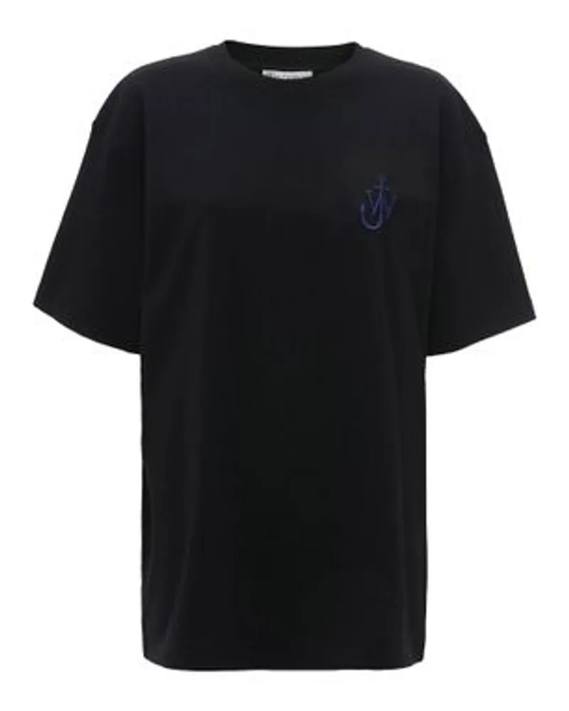 J.W.Anderson T-Shirt mit Rückenprint und Anker-Stickerei Black