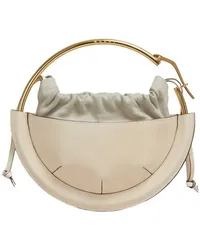 Marni Halbmondförmige Hobo-Tasche Beige