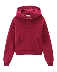 Woolrich Kapuzensweatshirt mit Logo Burgundy