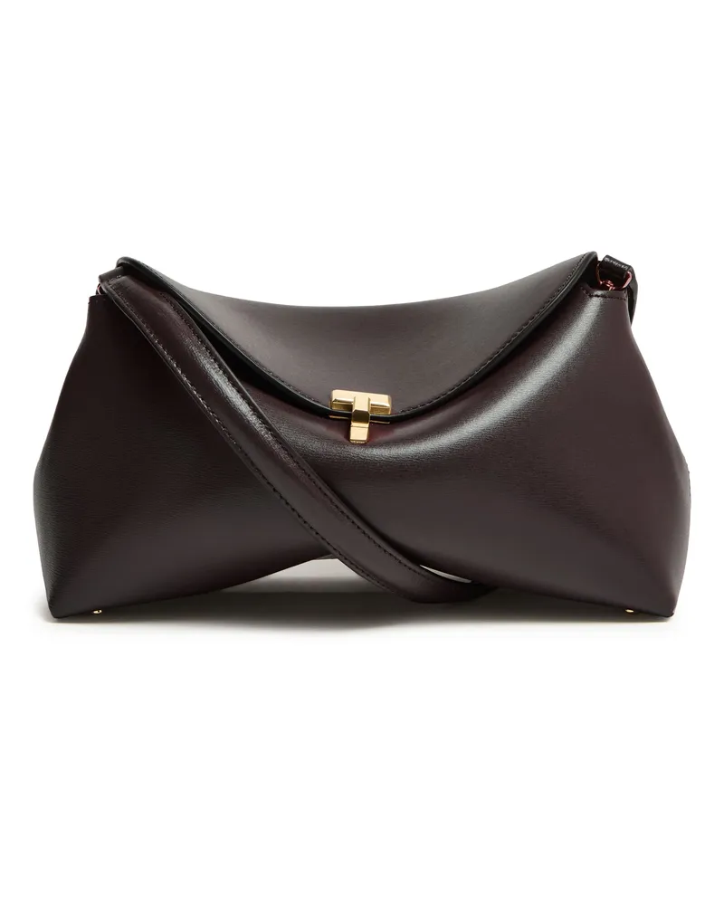 Totême Clutch T-Lock aus Leder 