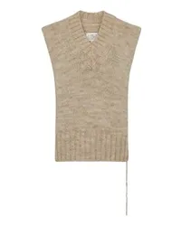 Maison Margiela Pflanzengefärbte Strickweste Brown