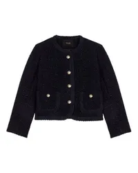 Maje Kurze Tweedjacke Black