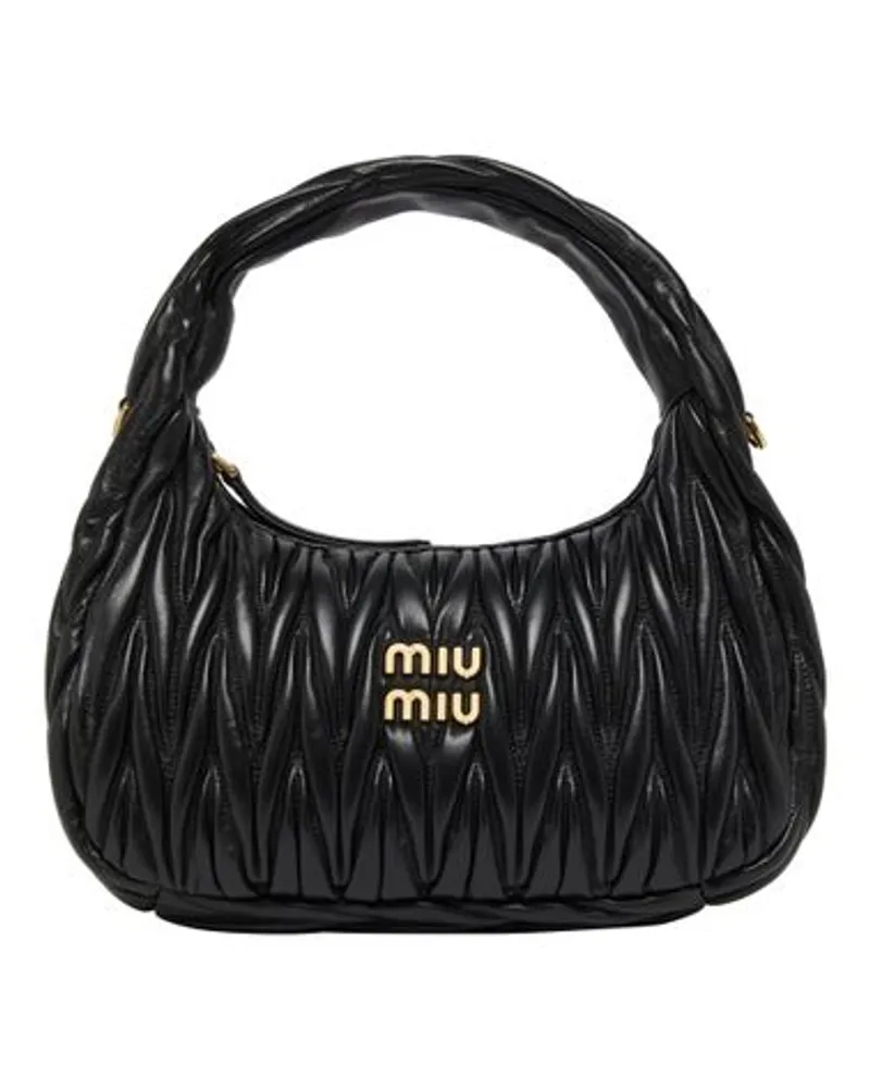 Miu Miu Hobo Bag Mini Miu Wander Black