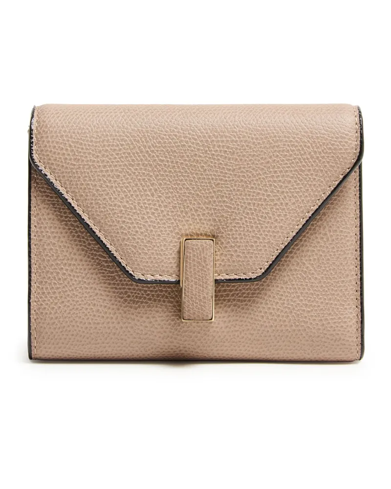 Valextra 3 CC Faltbare Geldbörse Iside Beige