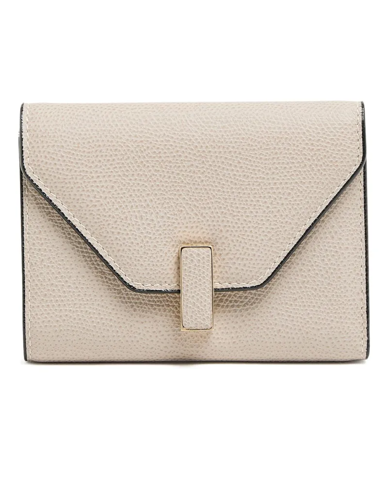 Valextra 3 CC Faltbare Geldbörse Iside Beige