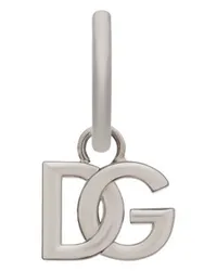 Dolce & Gabbana Mono-Ohrring mit DG-Logo Silver