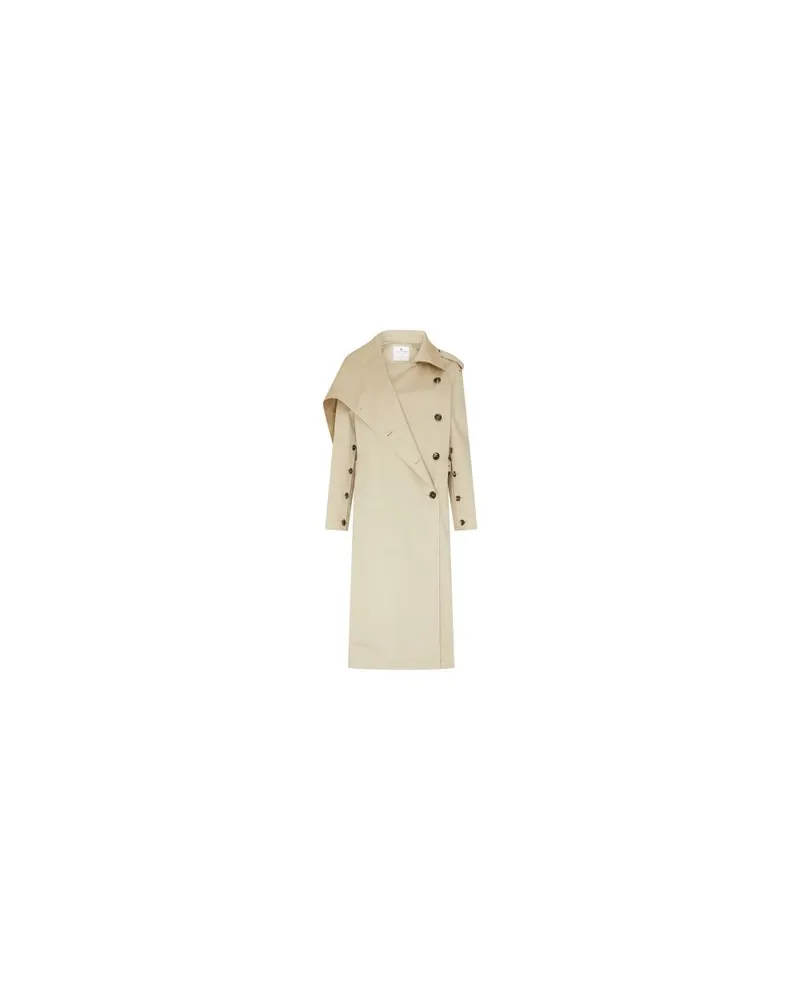 Courrèges Schräg geschnittener Trenchcoat Oblique Beige