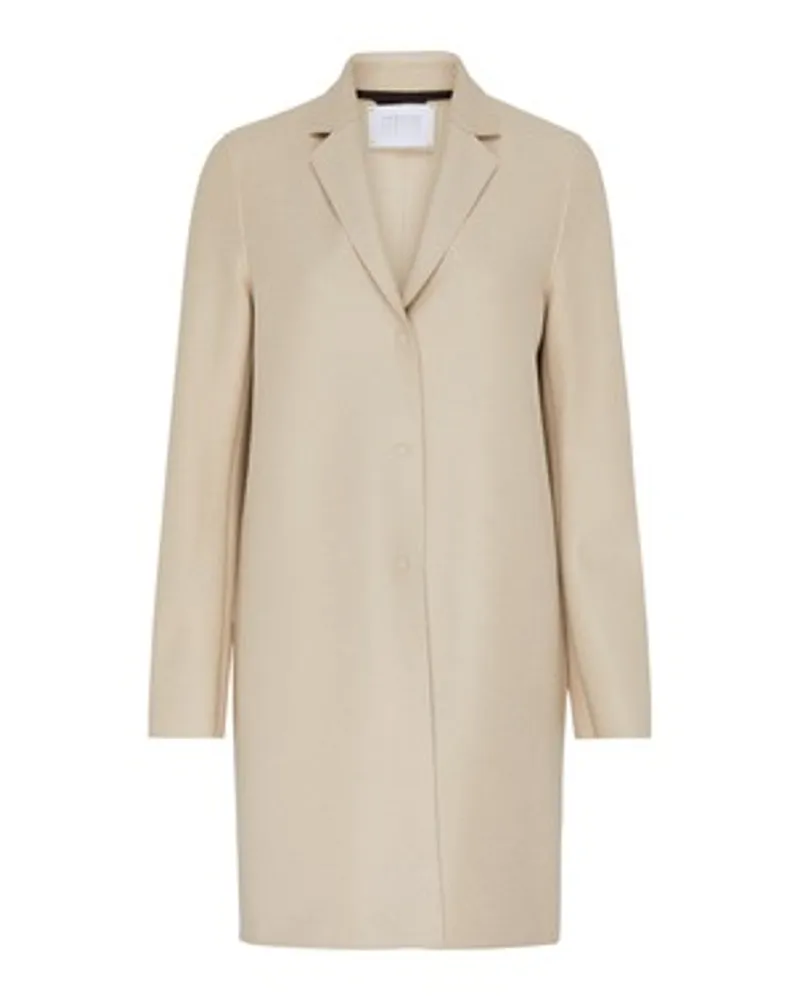 Harris Wharf London Cocoon coat in felted wool Beige