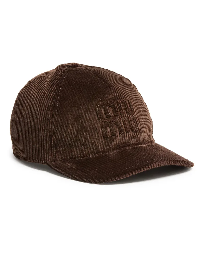 Miu Miu Kappe aus Cord Brown