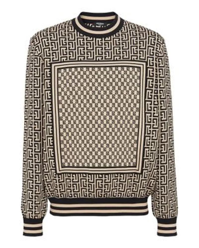 Balmain Pullover Mini-Monogramm Black