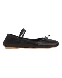 Miu Miu Satin-Ballerinas Black