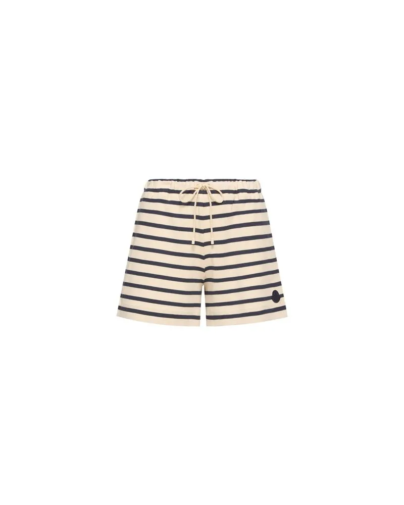 Moncler Gestreifte Shorts Beige