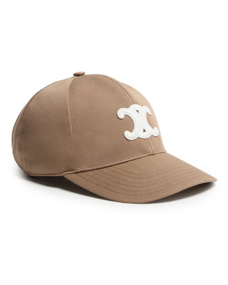 Celine Triomphe baseballkappe aus baumwollgabardine Grey