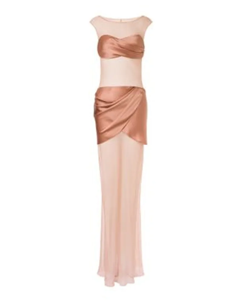 Alberta Ferretti Halblanges Kleid Pink