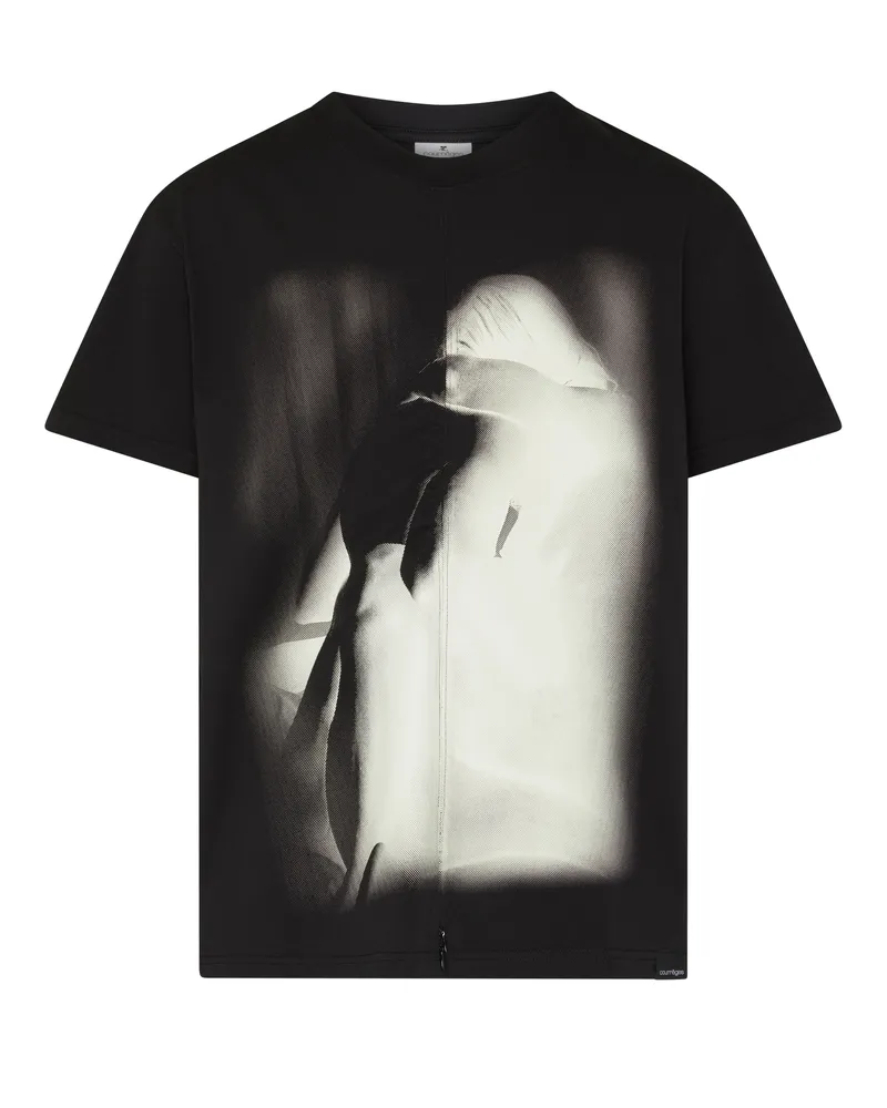Courrèges T-Shirt mit Reißverschluss Lovers 