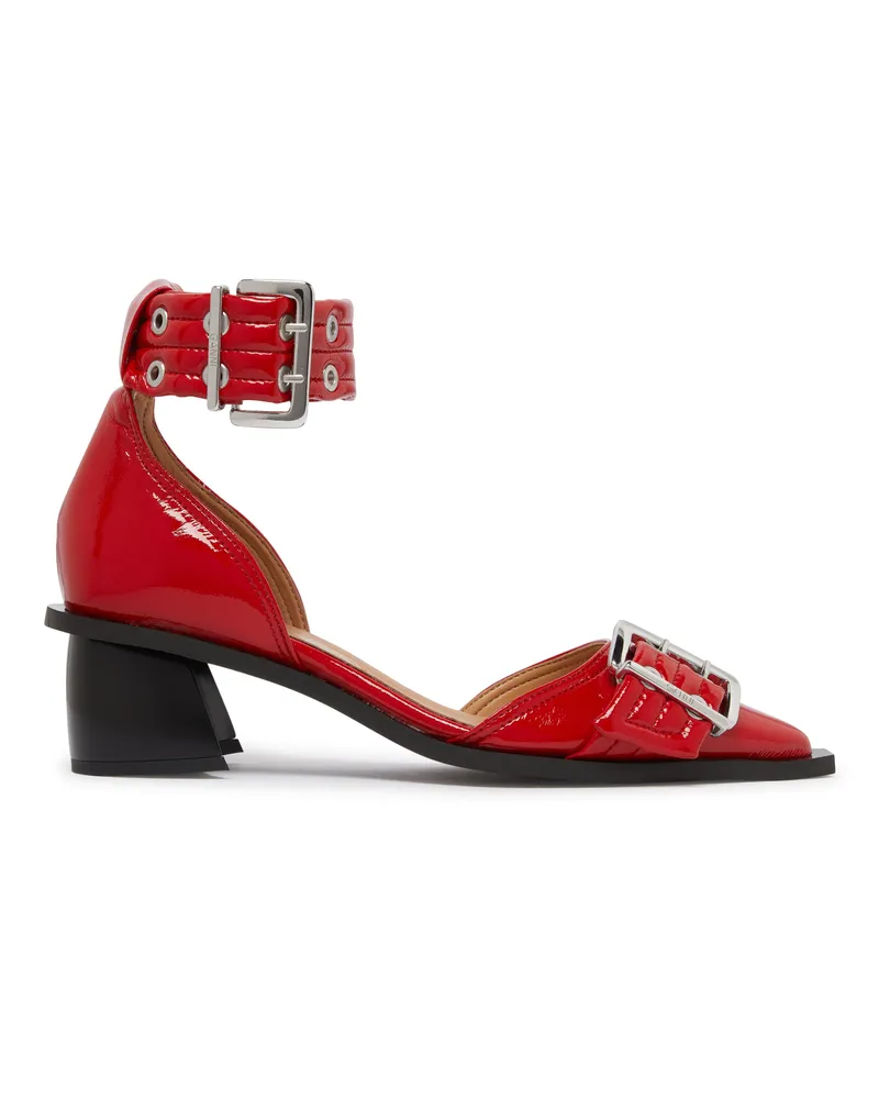 Ganni Offene Pumps mit Schnalle in Naplak 