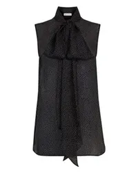 Nina Ricci Ärmelloses Hemd mit Polka Dots Black