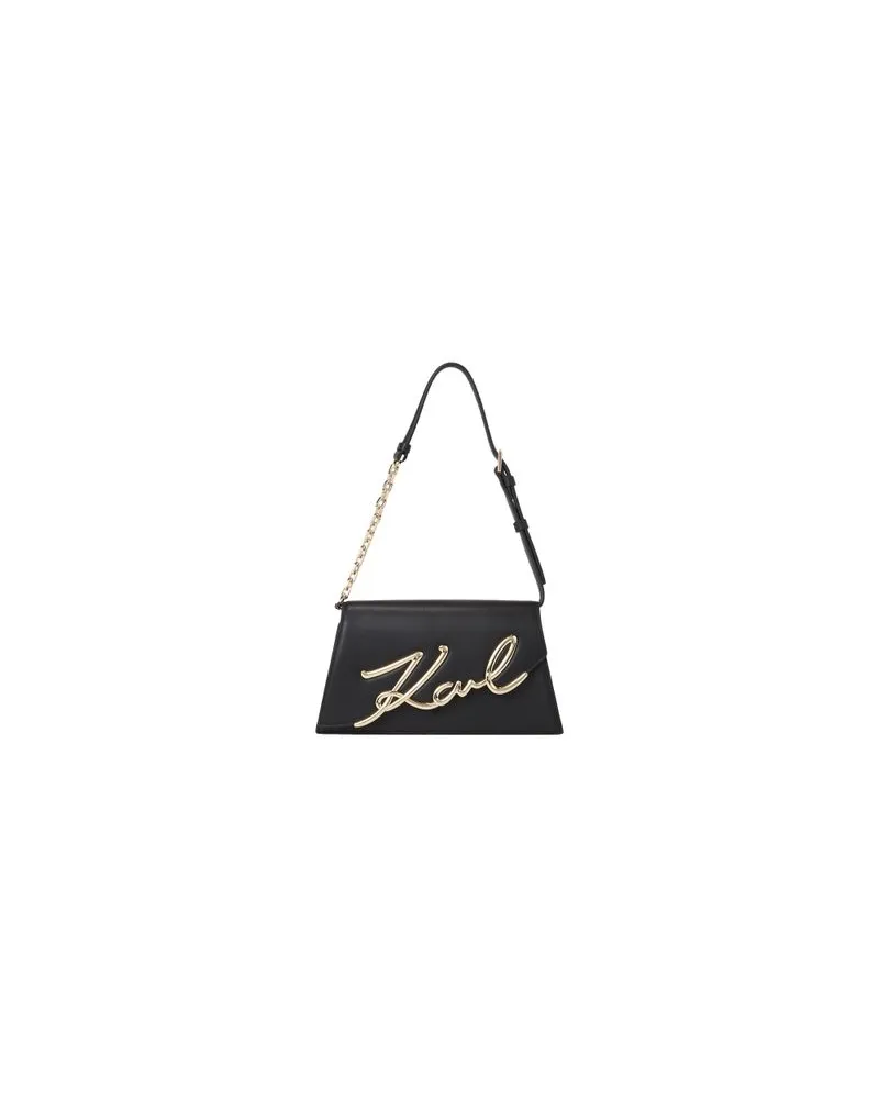 Karl Lagerfeld K/Signature mittelgrosse Schultertasche Black