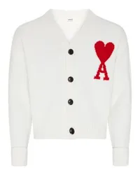 AMI Paris Cardigan Ami de Cœur Off-white