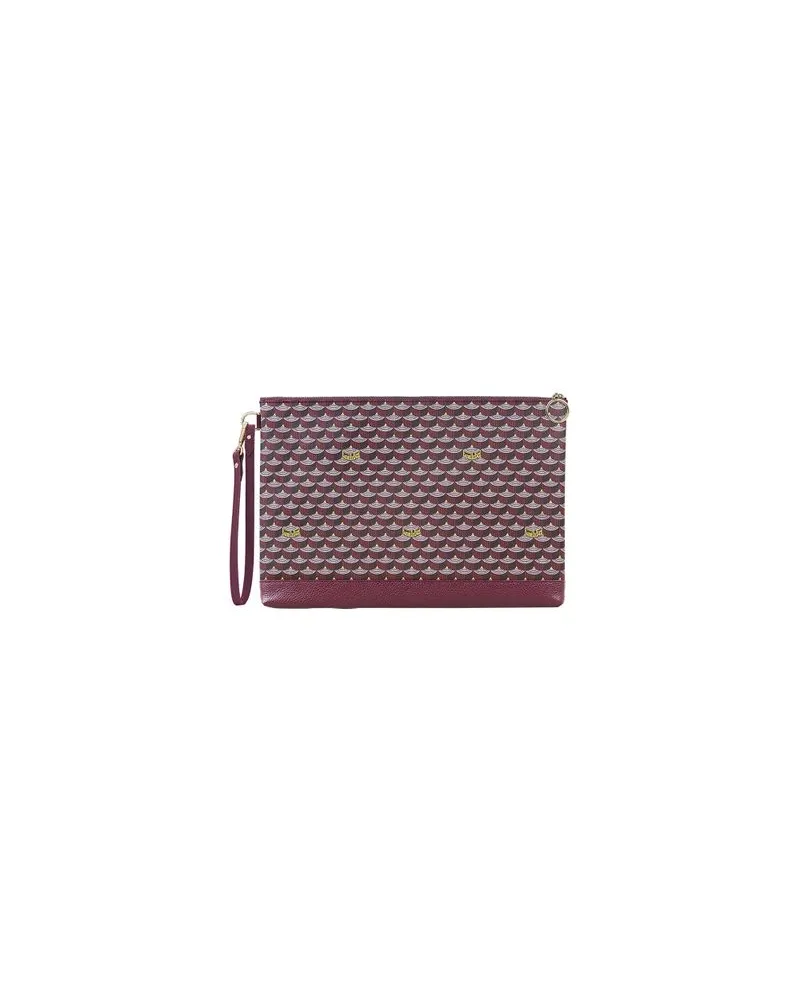 Fauré Le Page Clutch Pochette Zip 33 Burgundy