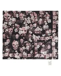 Alexander McQueen Foulard mit klassischem Blütenprint Black