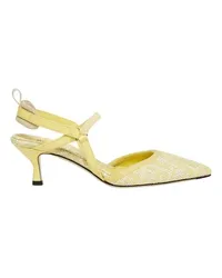 Fendi Slingback mit mittlelhohem Absatz Yellow