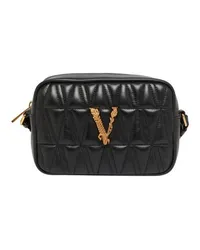 Versace Gesteppte Umhängetasche Black