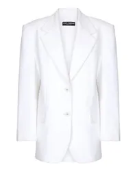 Dolce & Gabbana Einreihige Jacke White