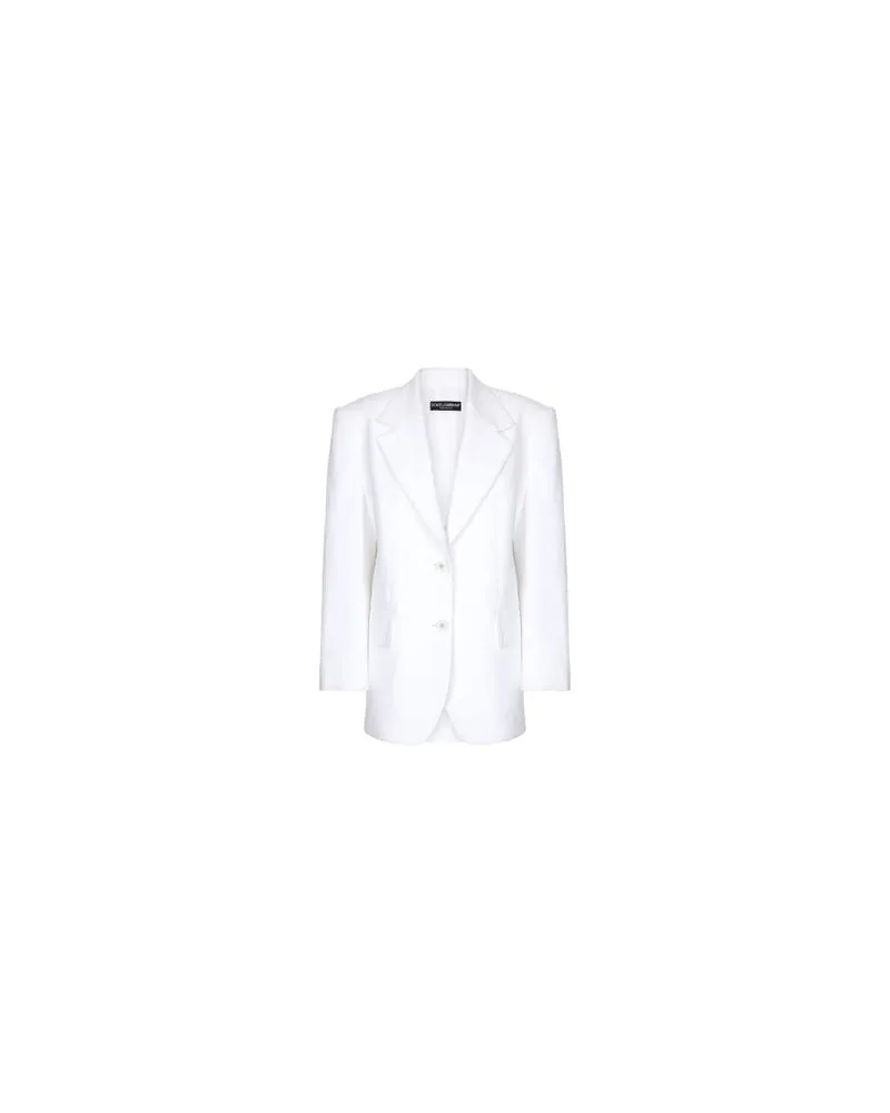 Dolce & Gabbana Einreihige Jacke White