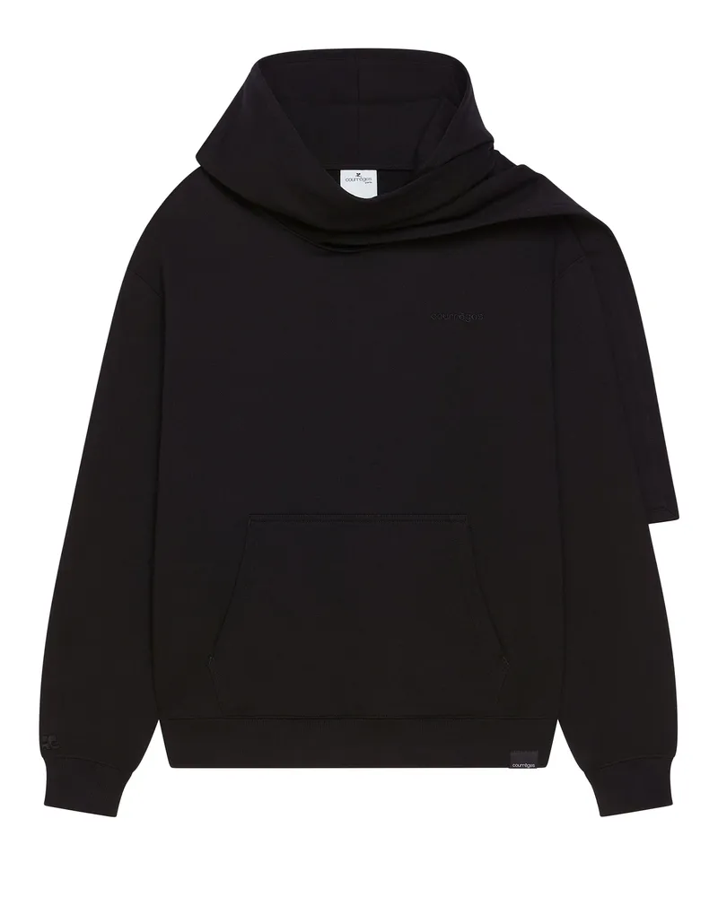 Courrèges Hoodie mit gesticktem Schal 