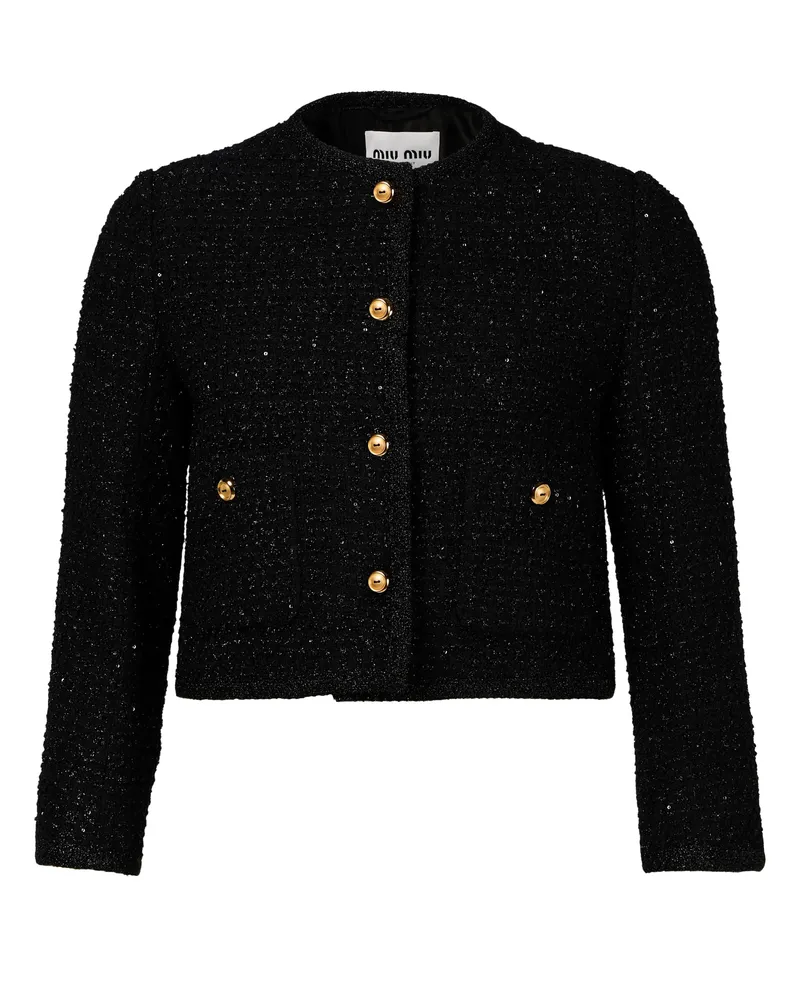 Miu Miu Gerade geschnittene Tweedjacke 