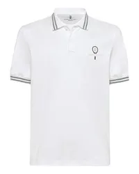 Brunello Cucinelli Poloshirt mit Tennis-Logo White