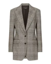 Dolce & Gabbana Einreihige Plaid-Jacke Glen Multicolor