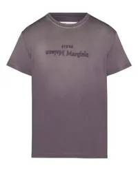 Maison Margiela T-Shirt mit Reverse Logo Purple