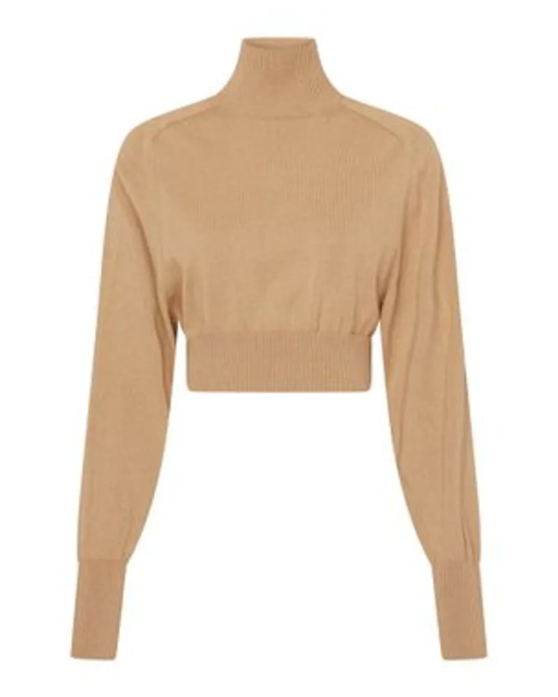 SPORTMAX Rollkragenpullover Ululato Beige