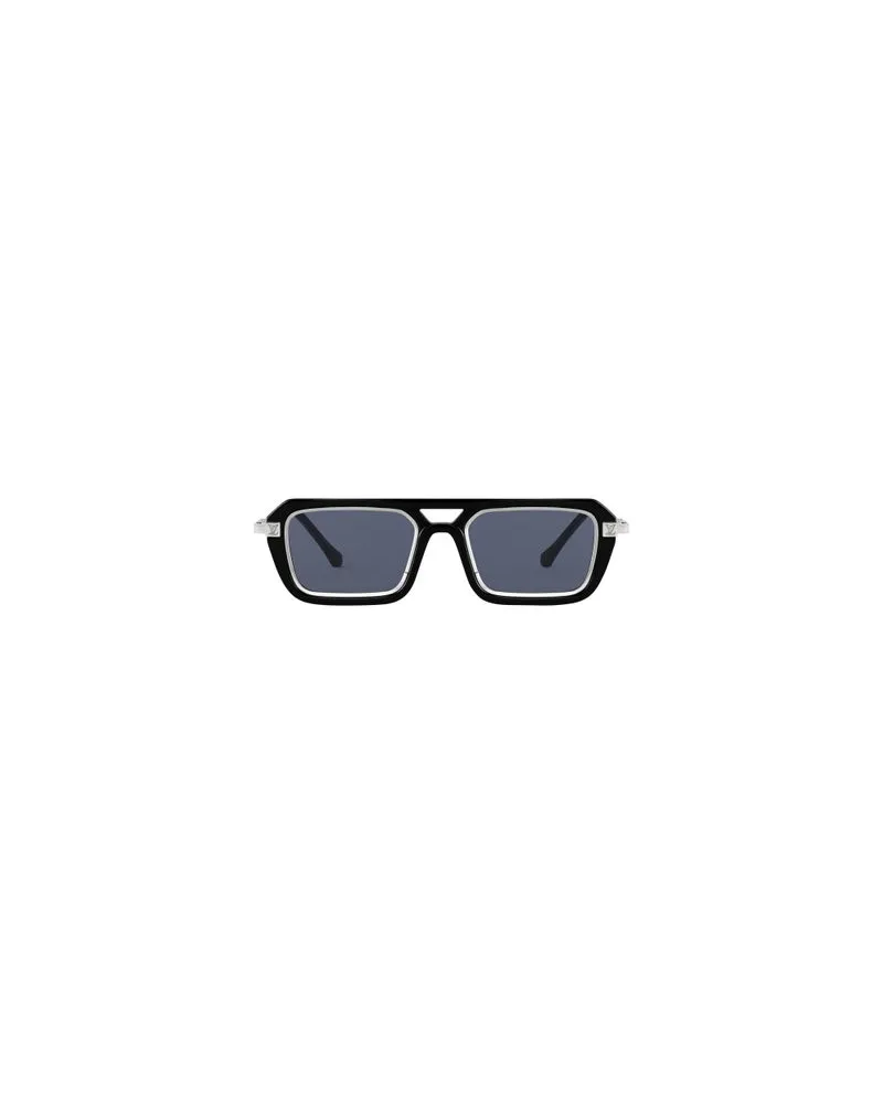Louis Vuitton LV Legacy Pilot Square Sonnenbrille Black