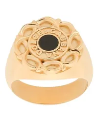 Dolce & Gabbana Emaillierter Ring mit Blumenmuster Gold