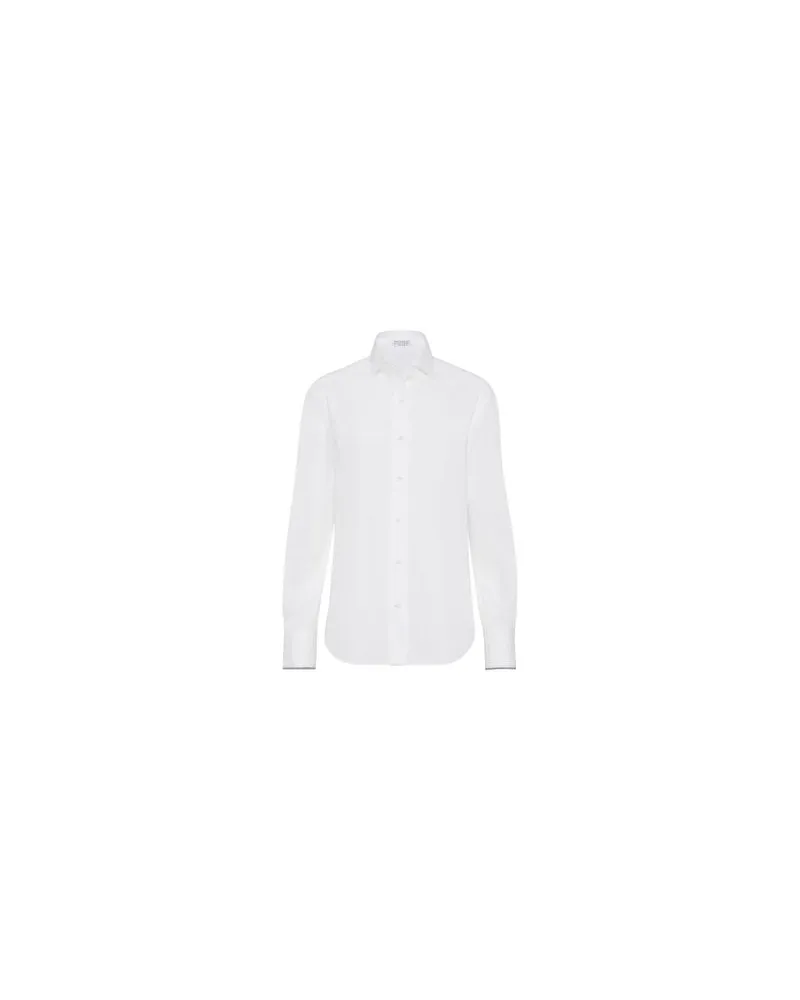 Brunello Cucinelli Hemd mit Monili White