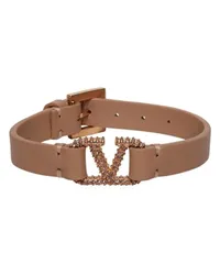 Valentino Garavani Lederarmband Vlogo Signature Pink