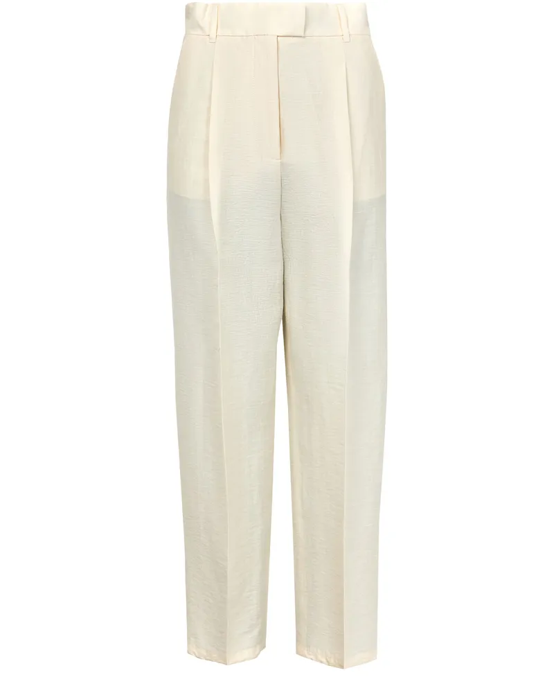 Max Mara Zigarettenhose aus Leinen und Seide Efedra 