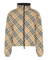 Burberry Daunenjacke im Check-Karomuster Beige