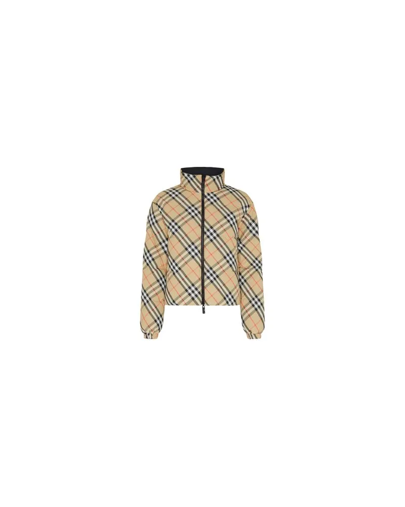 Burberry Daunenjacke im Check-Karomuster Beige