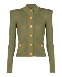 Balmain Ajour-Cardigan Vichy Green