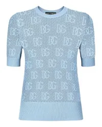 Dolce & Gabbana Pullover im Ajourmuster Blue