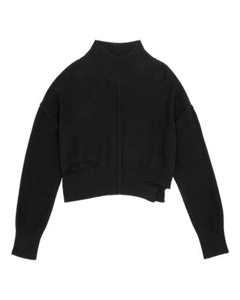 Maison Margiela Kastenförmiger Pullover mit Destroyed-Details Black