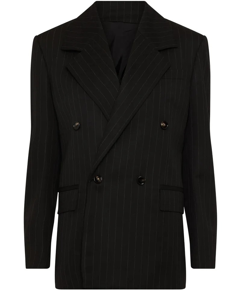 Bottega Veneta Hemdjacke aus Wolle mit feinen Streifen 