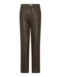 Totême Five-Pocket-Lederhose Brown