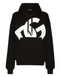 Dolce & Gabbana Hoodie mit DG-Druck Black