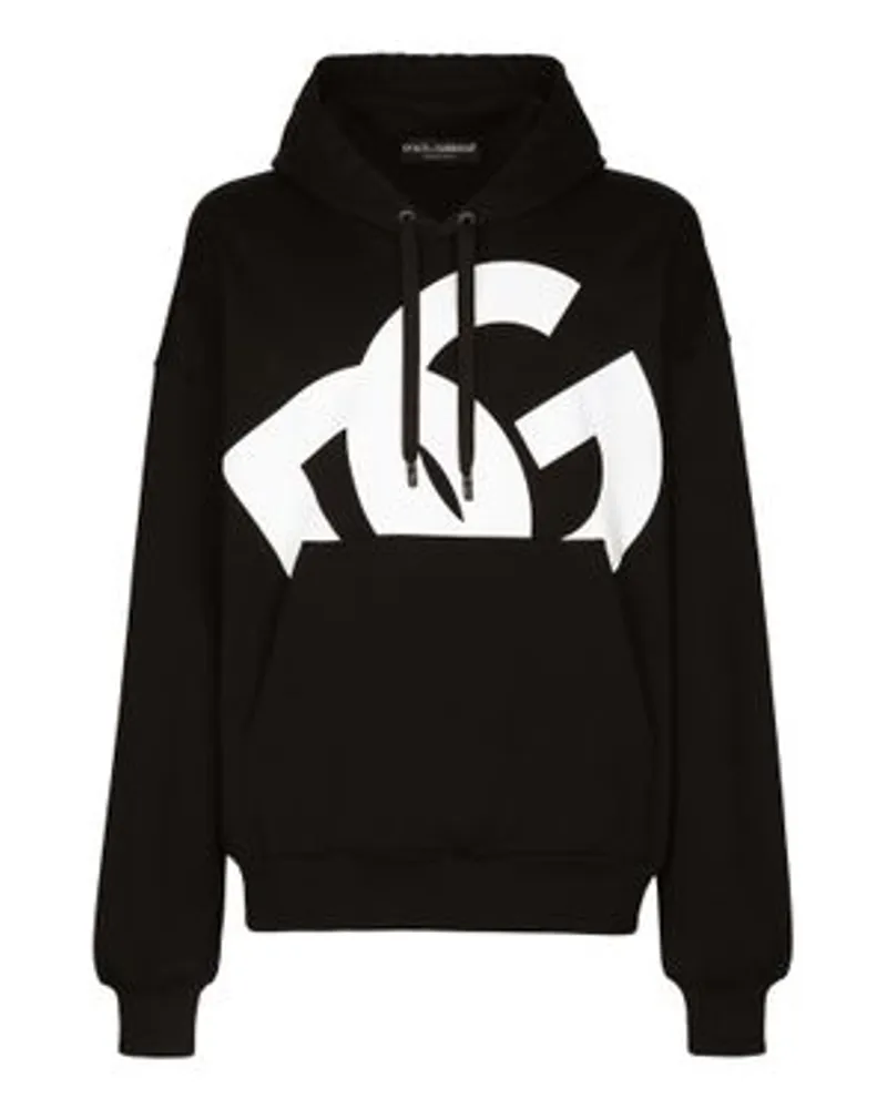 Dolce & Gabbana Hoodie mit DG-Druck Black